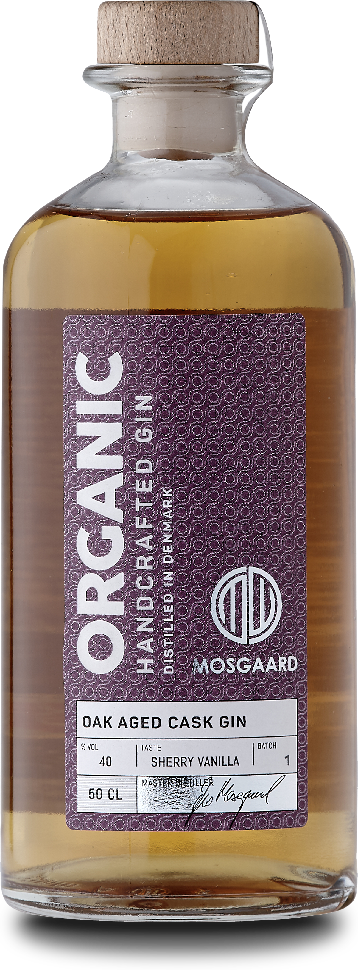 Mosgaard Cask Gin 40%, 50 cl, Mosgaard Whisky